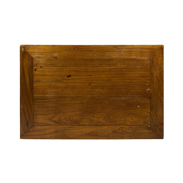 Antique Chinese Hand-Carved Elm Console Table For Sale - Image 4 of 13
