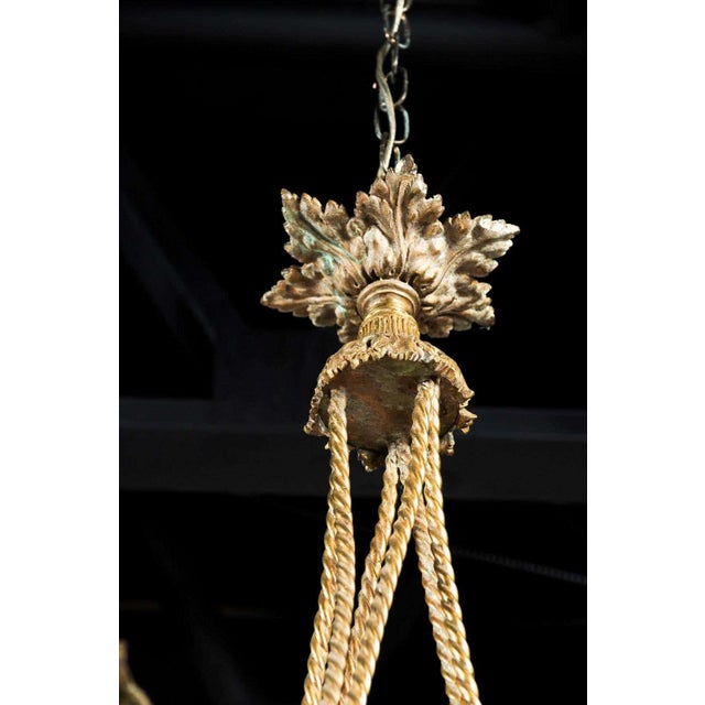 19th Century French Louis XVI Style 19th Century Bronze Three-Light Chandelier with Torch For Sale - Image 10 of 11