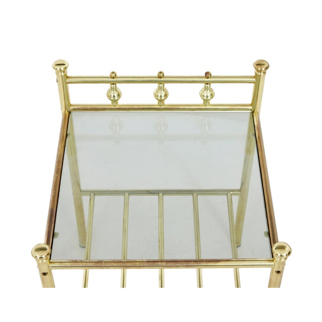Mid 20th Century Brass and Glass Side Tables, 1970s, Set of 2 For Sale - Image 6 of 7