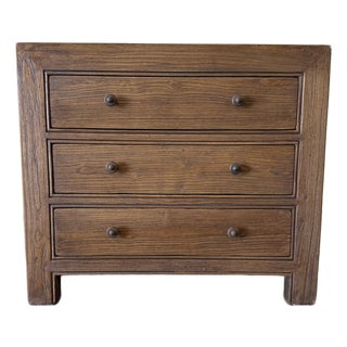 Ollie II 2 Drawer Reclaimed Elm Nightstand - Chestnut For Sale