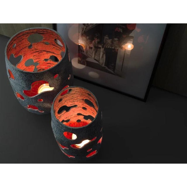 Sculptural Stone Candle Lantern by Donatas Zukauskas For Sale - Image 4 of 8