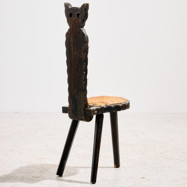 Wood Vintage Hand-Crafted Side Chair, 1970s For Sale - Image 7 of 17