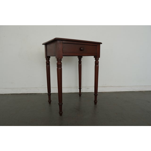 American Antique American Turned Leg Side Table For Sale - Image 3 of 18