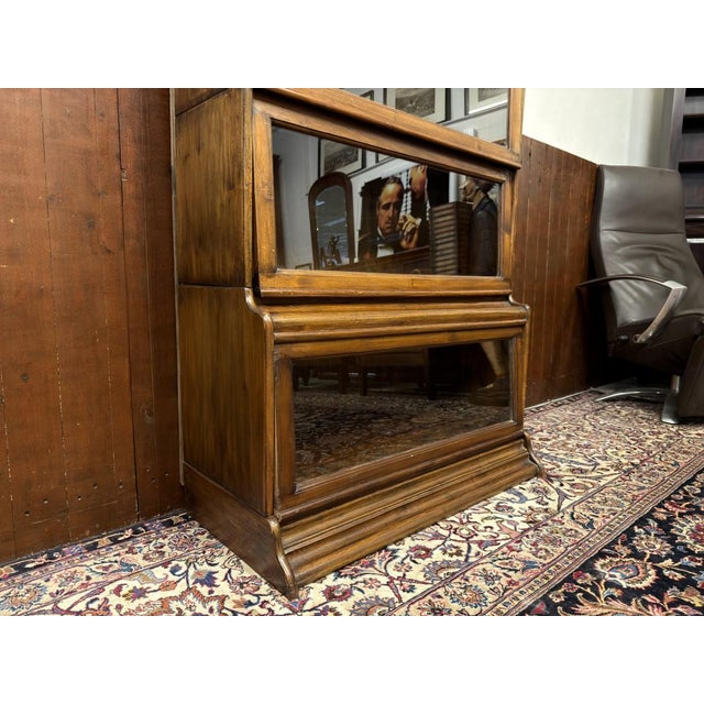 Brown English Bookcase from Globe Wernicke For Sale - Image 8 of 11