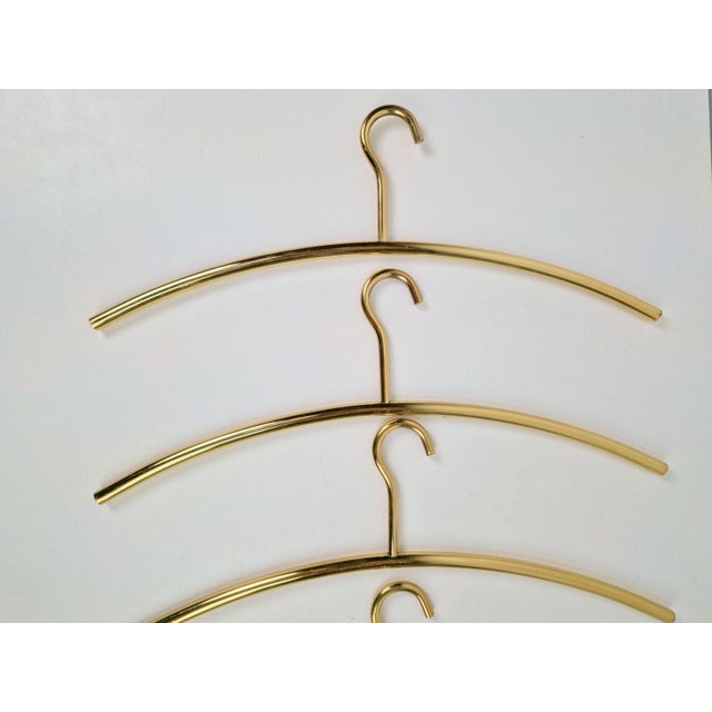 Vintage Brass Clothes Hangers, Italy, 1970s, Set of 5 For Sale - Image 4 of 13
