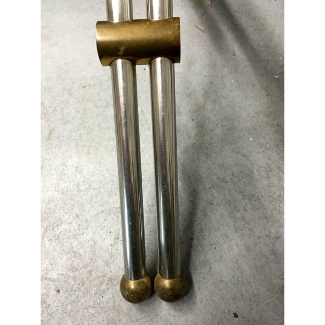 Silver 1960s Rare Brass and Chrome Table by John Vesey For Sale - Image 8 of 8