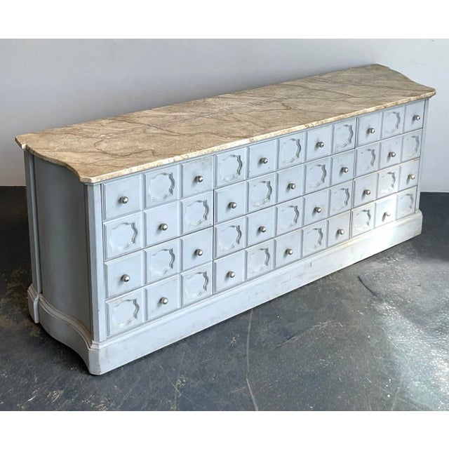 Vintage Faux Finished Blue Credenza For Sale - Image 12 of 12