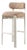 Siena Bar Chair in Akalu Autumn Fabric and Taupe Lacquered Structure by Mambo Unlimited Ideas For Sale