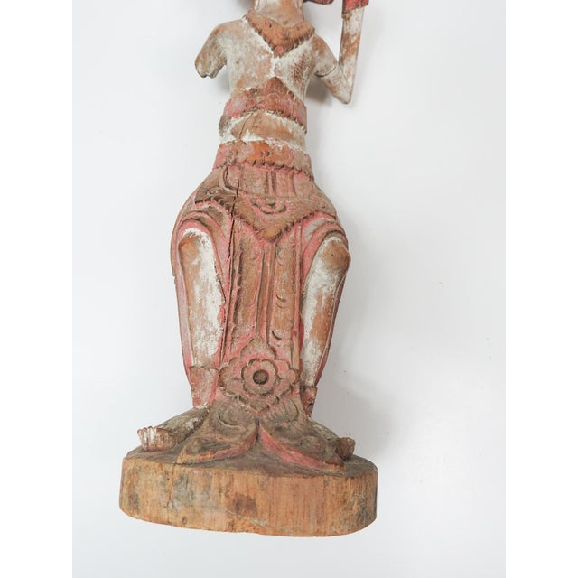 Late 19th Century Late 19th Century Hand Carved Sculpture Southeast Asia Figure For Sale - Image 5 of 8
