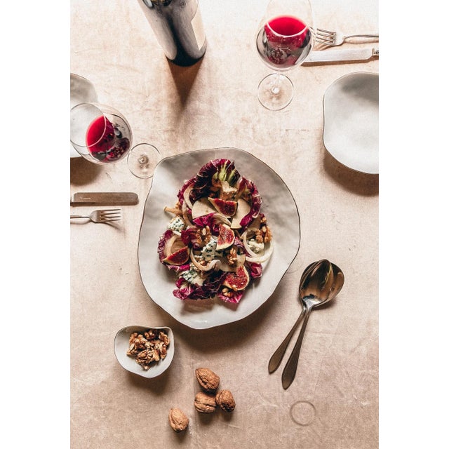 Contemporary Indulge Nº2 Handmade Porcelain Bowls in White with 24-Carat Golden Rim by Sarah-Linda Forrer, Set of 4 For Sale - Image 3 of 8