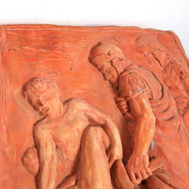 Terracotta Bas-Reliefs of Sacred Art, Set of 2 For Sale - Image 4 of 11