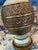 Vintage 1970s Hollywood Regency Chunky Gold Filigree Table Lamps With Fringed Shades - A Pair For Sale - Image 9 of 10