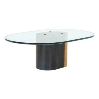 Karl Springer Attr. Glass Coffee Table For Sale