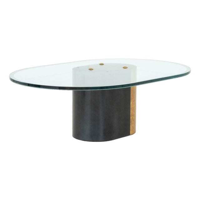 Karl Springer Attr. Glass Coffee Table For Sale