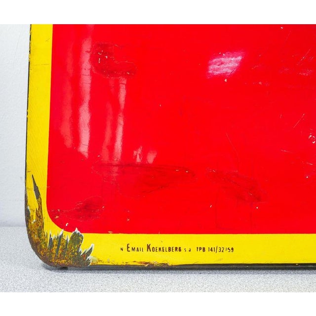 Red Enamelled Coca-Cola Sign, Netherlands, 1950s For Sale - Image 8 of 18