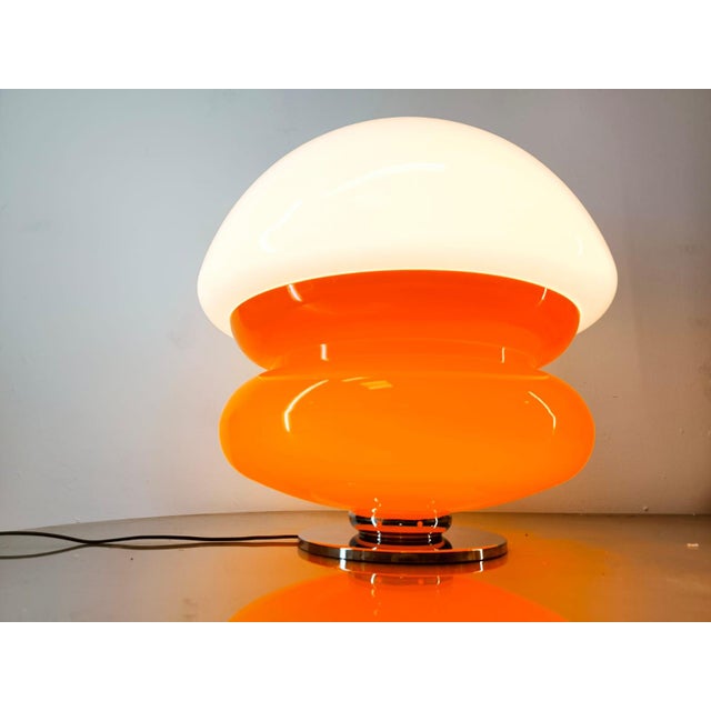 Space Age White and Orange Lamp For Sale - Image 14 of 18
