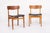 Mid Century Danish Teak Wood & Black Vinyl Dining Chairs For Sale - Image 12 of 13