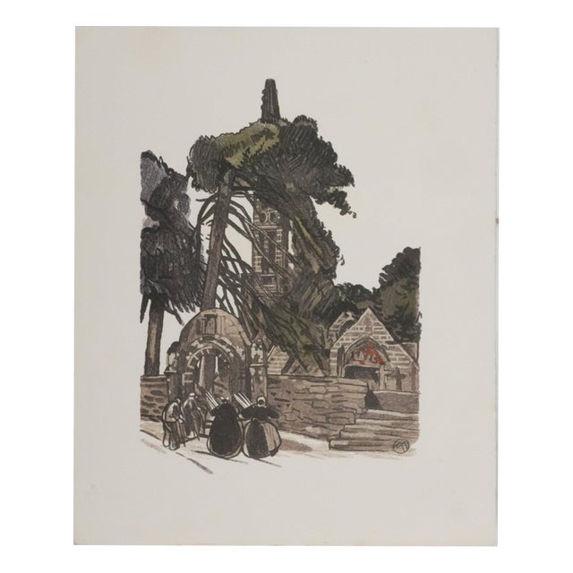 Mathurin Meheut, Brittany, Arrival at the Sanctuary, Engraving For Sale