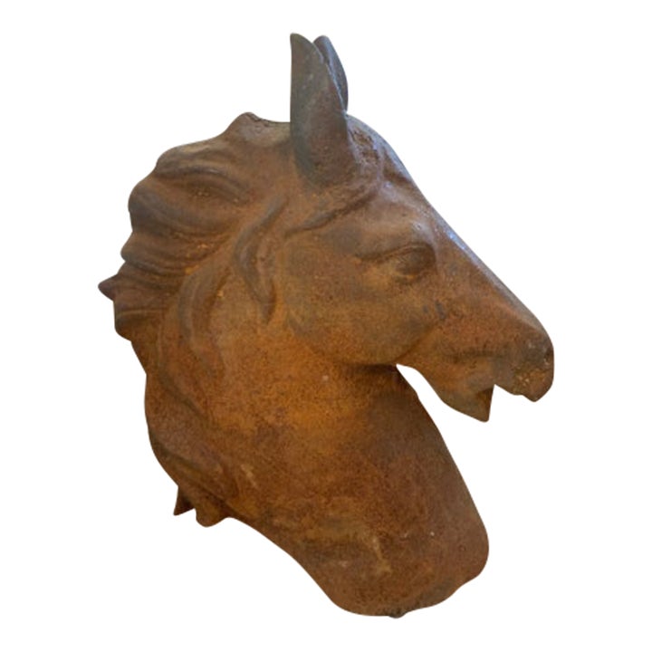 Antique Steel Horse Head Sculpture Chairish