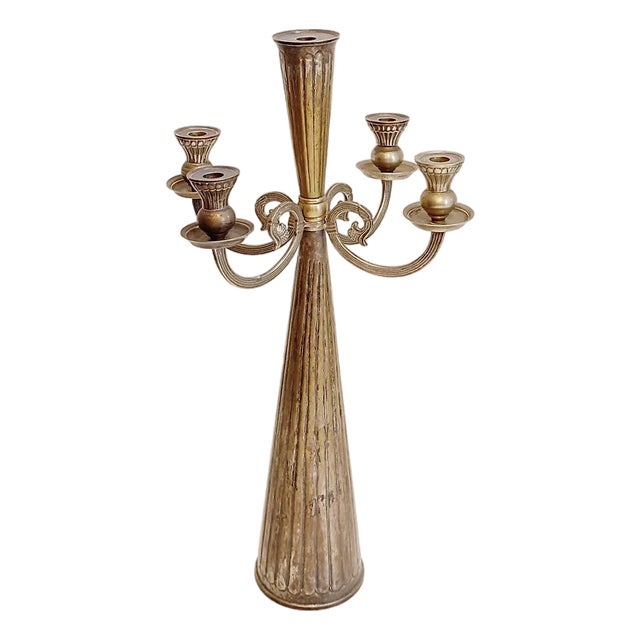 Large Candleholder with Four Arms For Sale