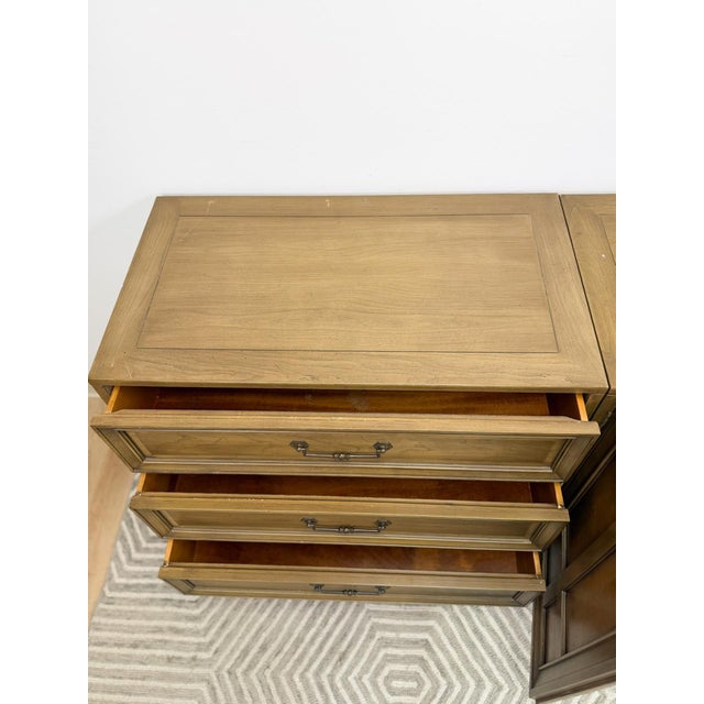 MCM Modular Three Piece Buffet Console Server Vintage Grey Green Server For Sale - Image 13 of 15