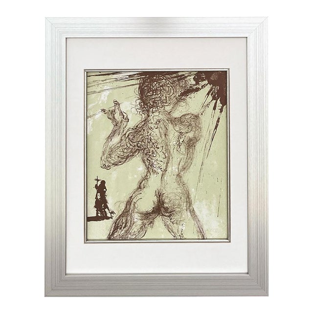 Salvador Dali Le Pecheur Original Lithograph 1967 Framed For Sale