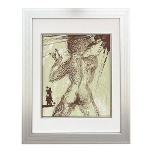 Salvador Dali Le Pecheur Original Lithograph 1967 Framed