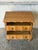 Brown Solid Oak Small Two-Drawer Dresser With Sculpted Fronts and Turned Legs Traditional Vintage 1970s For Sale - Image 8 of 9