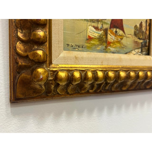 Midcentury Seascape by P. G. Tiele For Sale - Image 4 of 11
