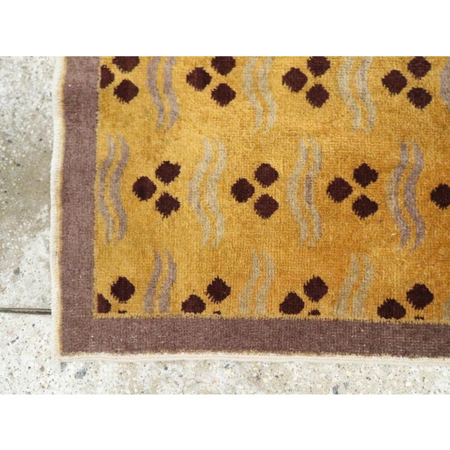 Mid 20th Century Galerie Shabab Collection Mid-20th Century Turkish Anatolian Deco Throw Rug For Sale - Image 5 of 7