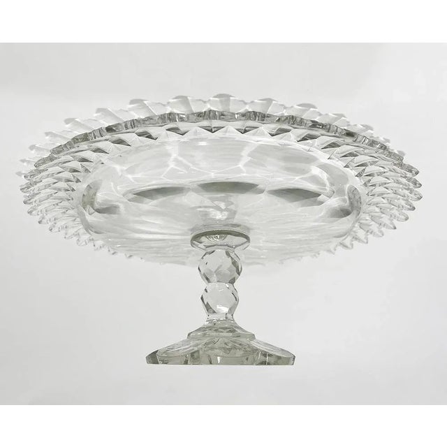 19th Century Crystal Footed Turnover Bowl For Sale - Image 4 of 9