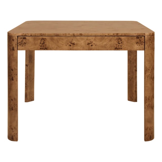 Matthew Izzo Home Jett 40" Square Dark Burlwood Game Table For Sale