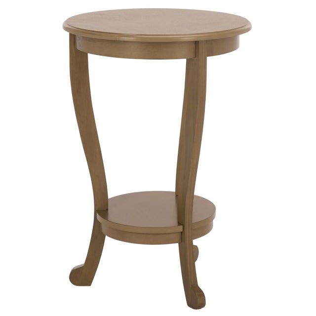 Wood Mary Pedestal Table in Desert Brown For Sale - Image 7 of 8