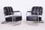 Black Bauhaus Lounge Chairs in Leather from Mücke Melder, 1930s, Set of 2 For Sale - Image 8 of 8