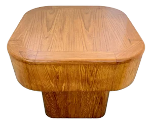 Chunky Wooden Side Table From 70's
