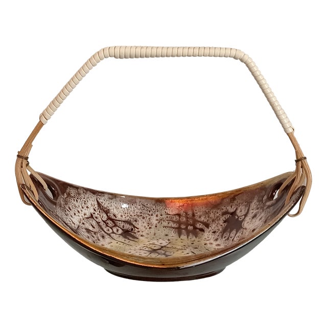 Vintage Ceramic Basket from Carstens, 1950s For Sale