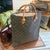 Textile 2000s Louis Vuitton Monogram Brown Coated Canvas and Vachetta Leather Sac Plat For Sale - Image 7 of 14