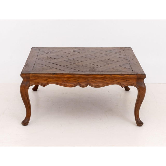 French Provincial French Provincial Oak Coffee Table For Sale - Image 3 of 8