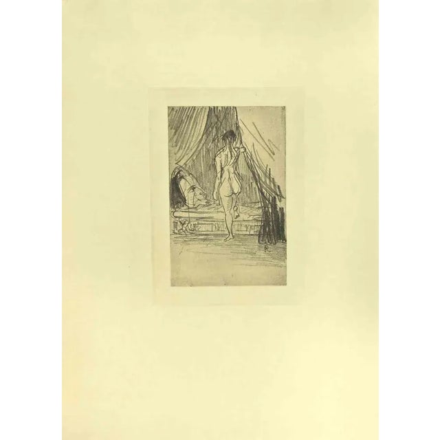 Illustration from the series "Les Fleurs du Mal" is an etching print realized after Odilon Redon and published by Henri...