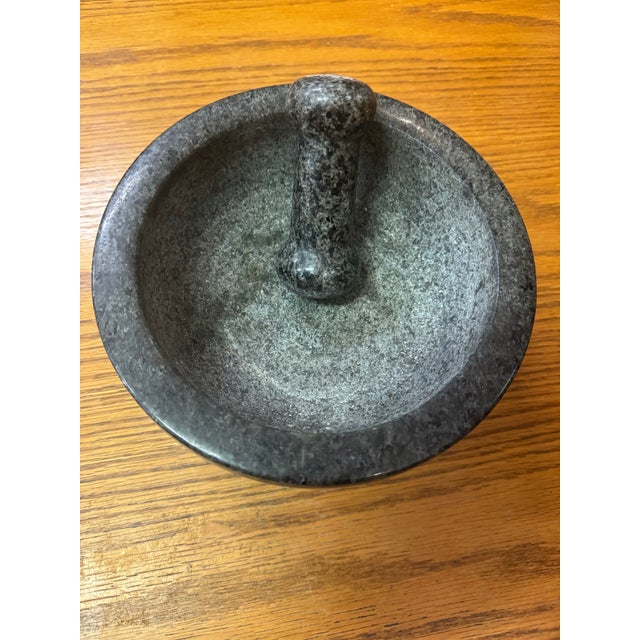Contemporary Giant Mortar and Pestle Set Black Marble Polished Italy For Sale - Image 3 of 12