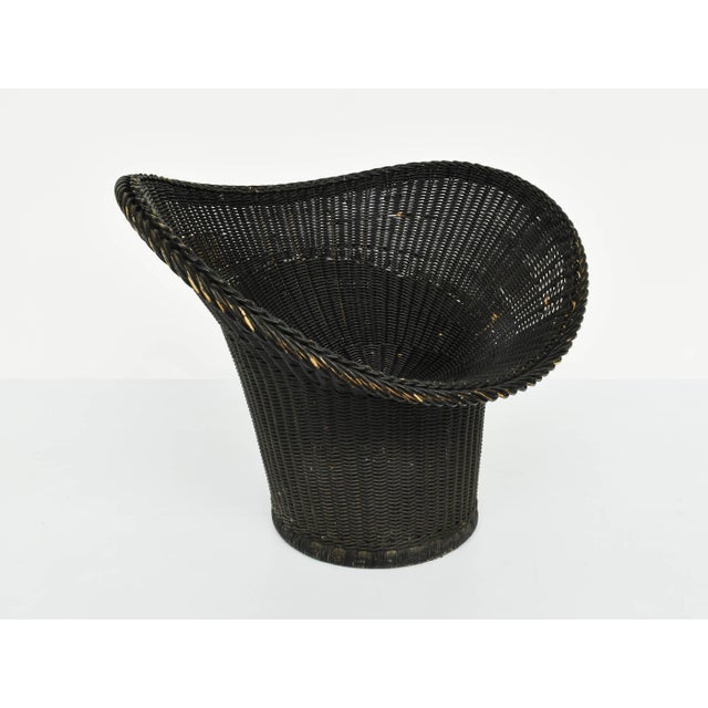 1950s Set of Vintage Woven Wicker Armchairs by Egon Eiermann For Sale - Image 5 of 9