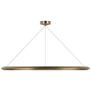 Peter Bristol for Visual Comfort Signature Encircle 48" Ring Chandelier in Natural Brass For Sale
