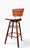 Mid 20th Century Pair Mid Century Wood Slat Swivel Bar Height Stools by Arthur Umanoff For Sale - Image 5 of 12