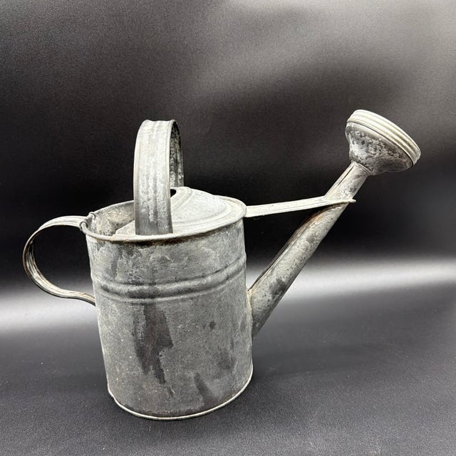 A Superb Vintage Small Sized Galvanised Watering Can, Circa 1920’s Made in the USA circa 1920’s 4 litre capacity. Very...