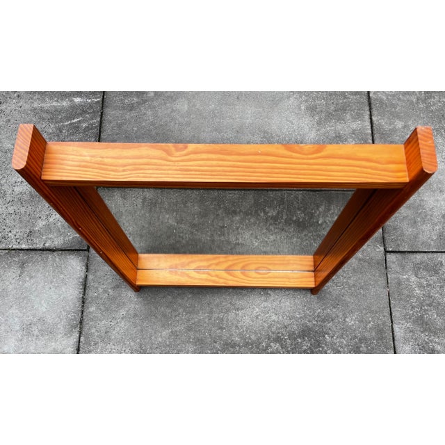 Wall Mirror with Deep Pine Frame in the style of Charlotte Perriand, 1960's For Sale In Philadelphia - Image 6 of 12