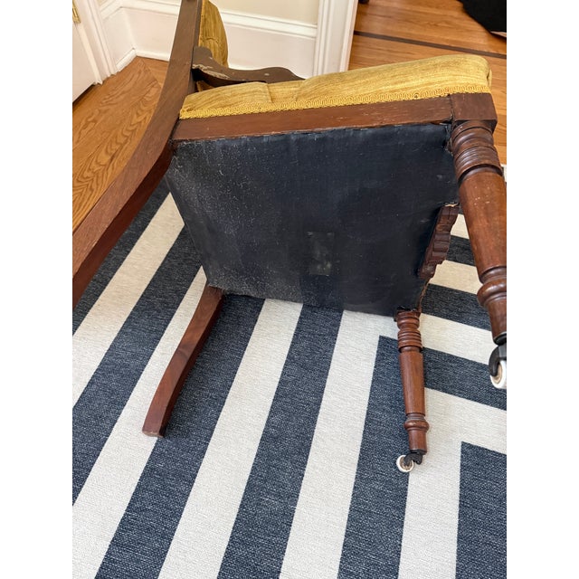 Antique 19th Century Victorian Eastlake Crushed Gold Velvet Parlor Side Chair For Sale In New York - Image 6 of 6