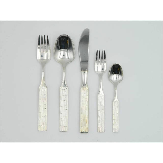 Silver Austrian 30-Piece Cutlery by Peter Hagenauer, Set of 30 For Sale - Image 8 of 11