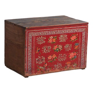 Antique Chinese Qing Dynasty Painted Dongbei Chest For Sale
