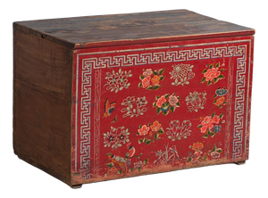Antique Chinese Qing Dynasty Painted Dongbei Chest