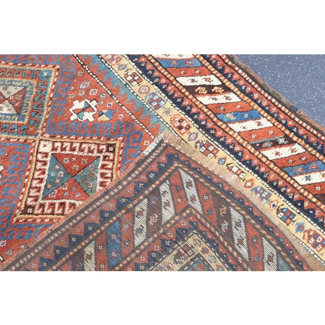 Antique Kazak Rug 3'10'' x 6'11'' For Sale - Image 4 of 12